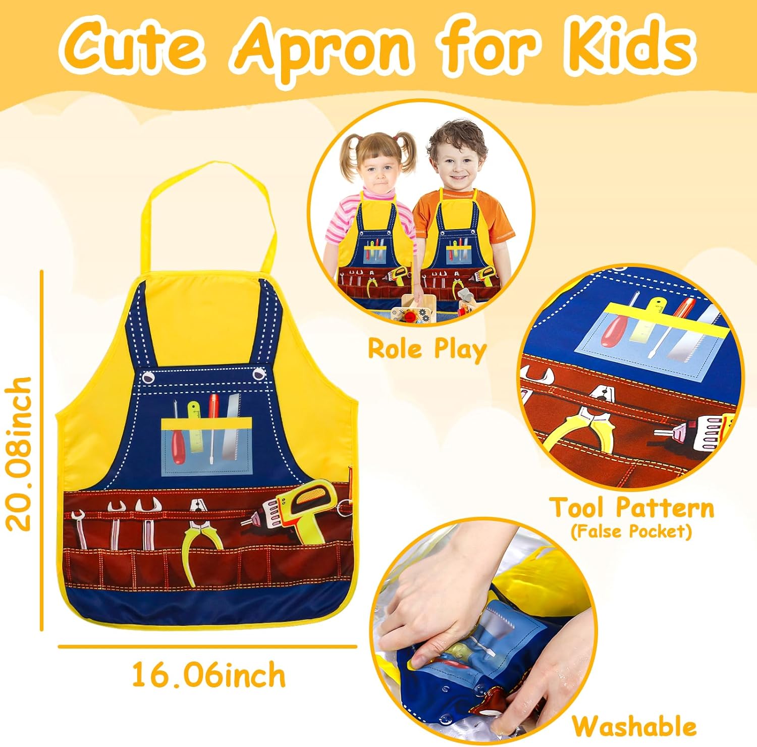 Drofex Kids Tool Set with Apron, Wooden Toddler Tool Bench Montessori Toys for 3 4 5 Year Old 39 PCS Educational STEM Construction Toys for Ages 3-4 Pretend Play Toddler Tool Birthday Gift for Boy Girl